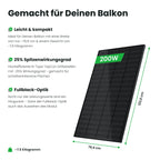 Sunshare Balkonkraftwerk mit 200W-Modulen