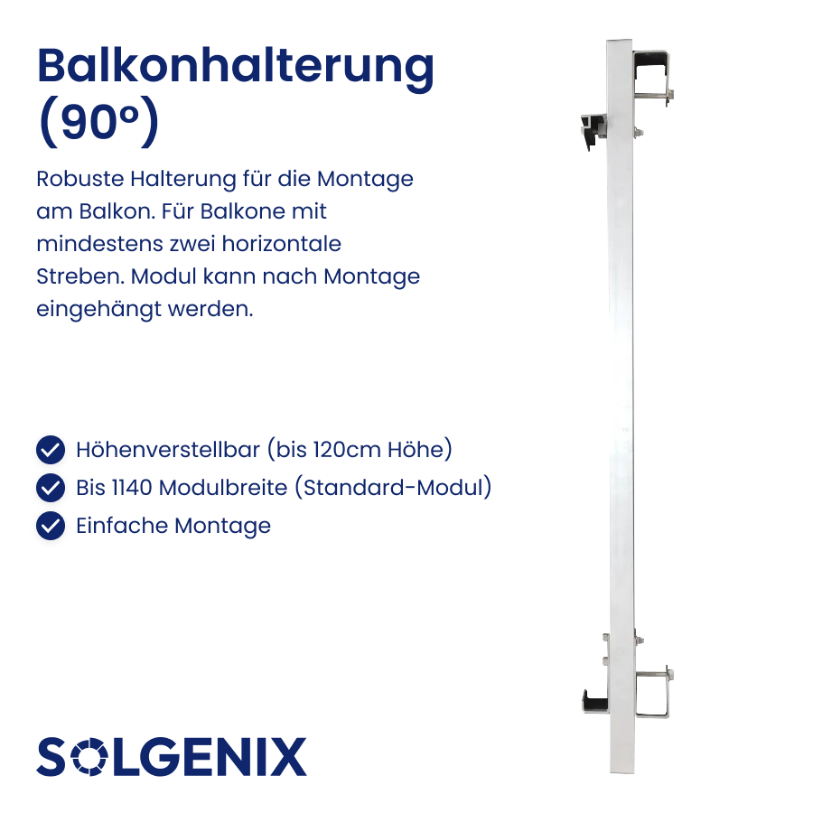 Balkonkraftwerk -Halterung Silber