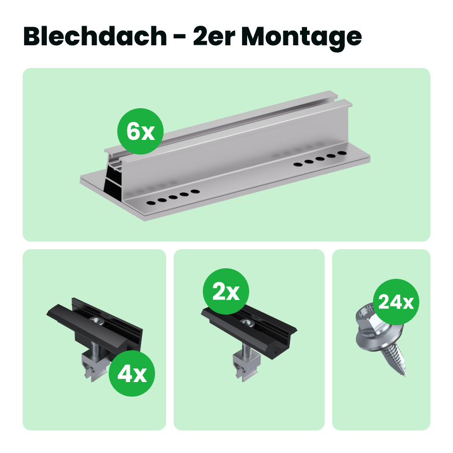 Blechdach- 2er Montage