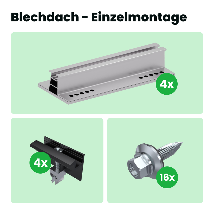 Blechdach- Einzelmontage 