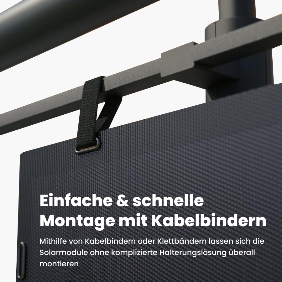 Einfache Montage mit Kabelbindern 