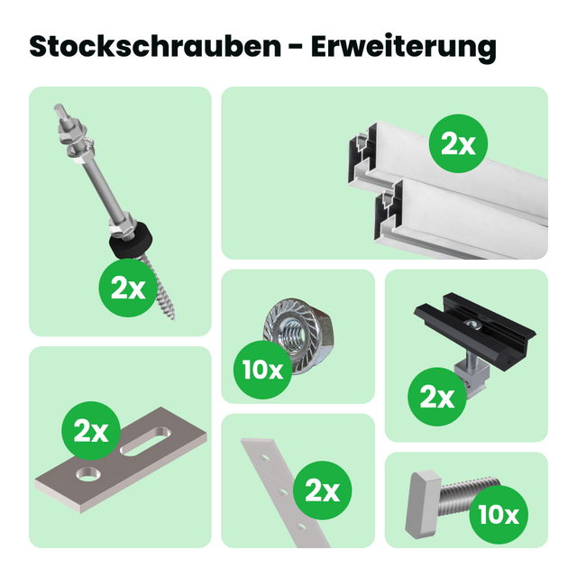 Stockschrauben- Erweiterung