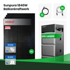 Sunpura Balkonkraftwerk - 1840W mit Sunpura S2400 Speicher