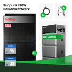 Sunpura Balkonkraftwerk - 920W mit Sunpura S2400 Speicher