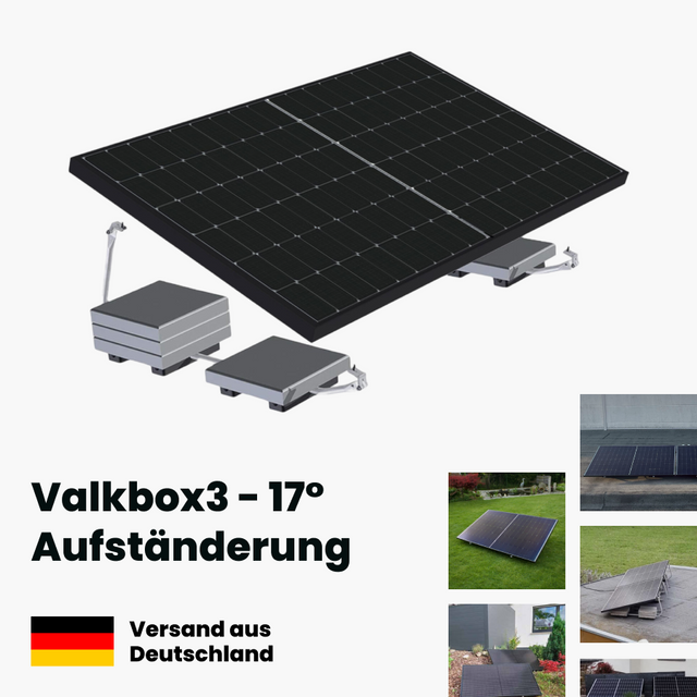 Balkonkraftwerk für Flachdach & Garten - Aufständerung 