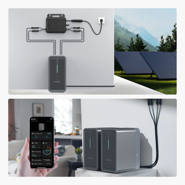 Balkonkraftwerk-Speicher mit App-Steuerung 