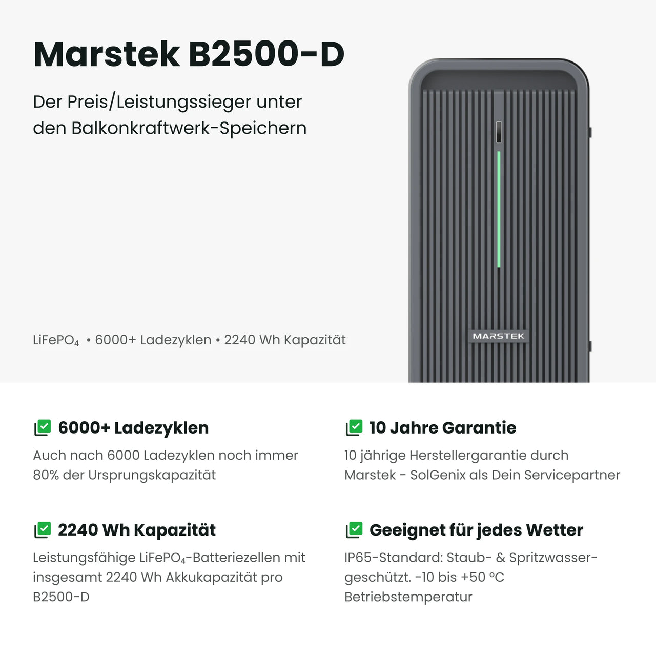 Marstek Saturn B2500-D Balkonkraftwerk-Speicher