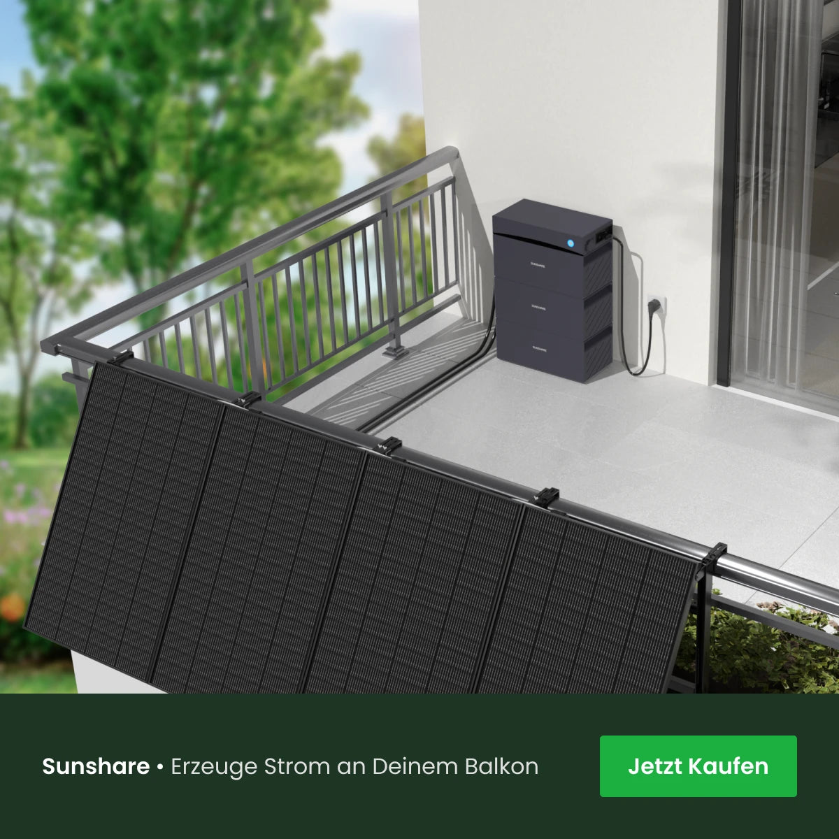 Sunshare Balkonkraftwerk mit 200W-Modulen