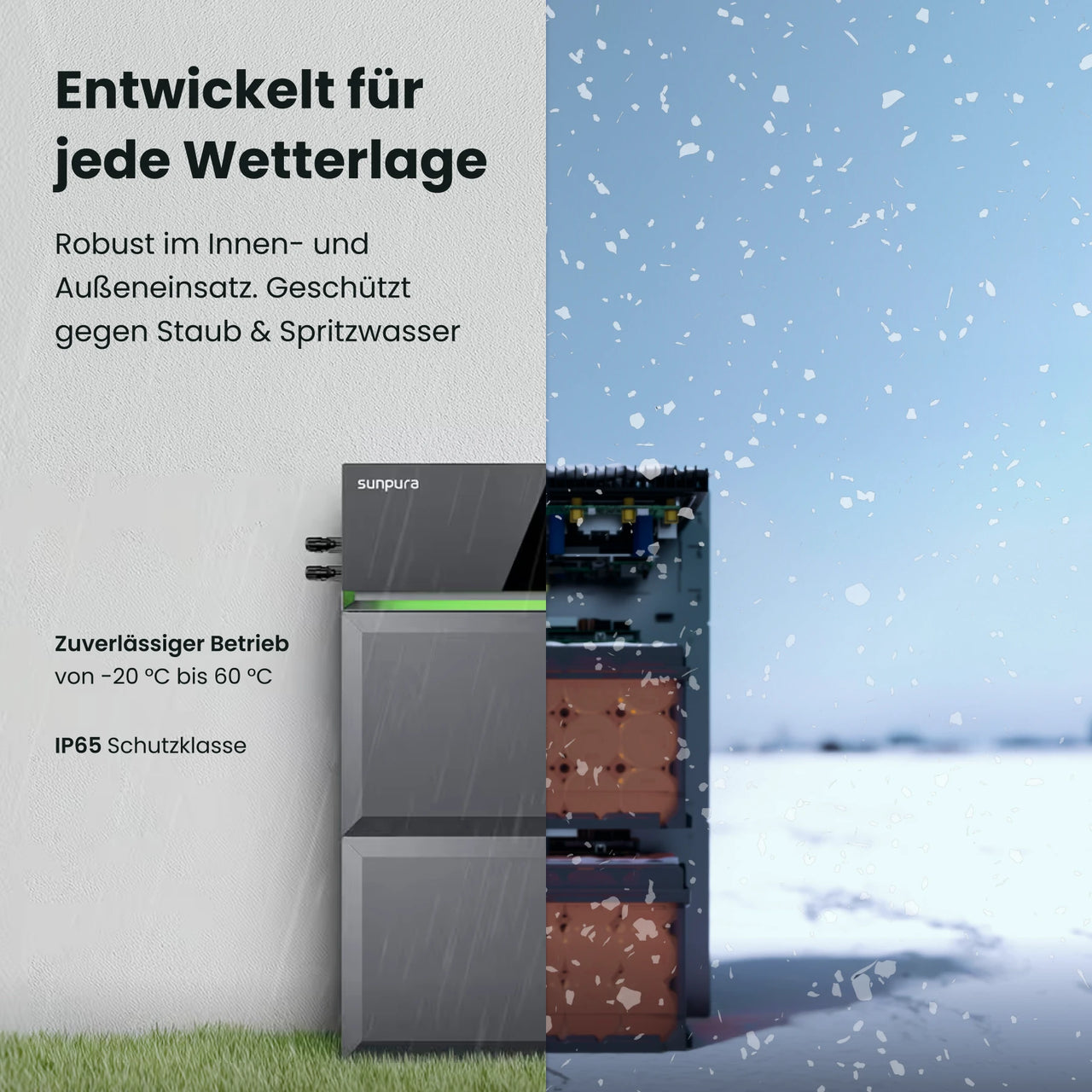 Sunpura Erweiterungsakku Wetterlage informationen