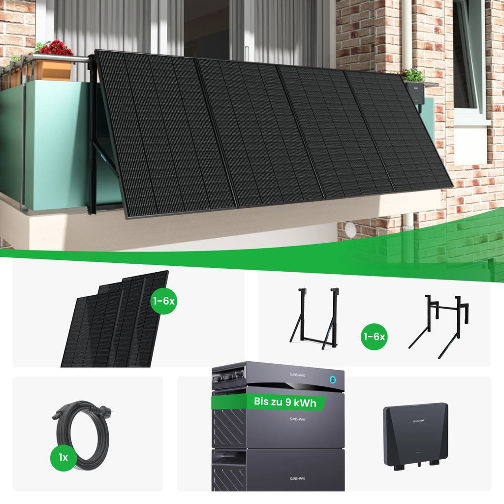 Sunshare Balkonkraftwerk mit 200W-Modulen