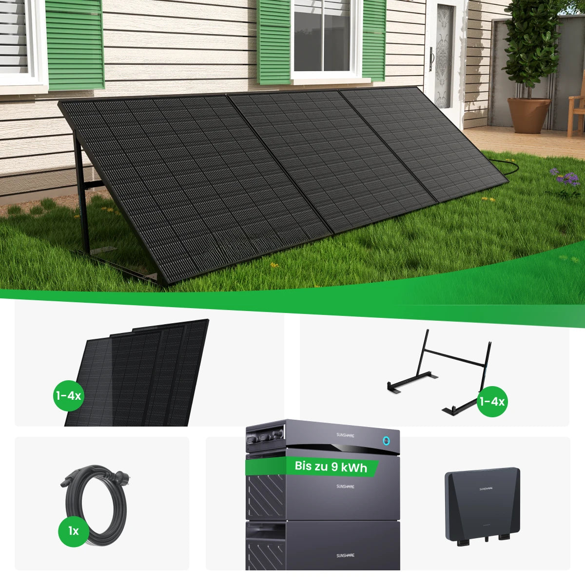 Sunshare Balkonkraftwerk mit 285W-Modulen