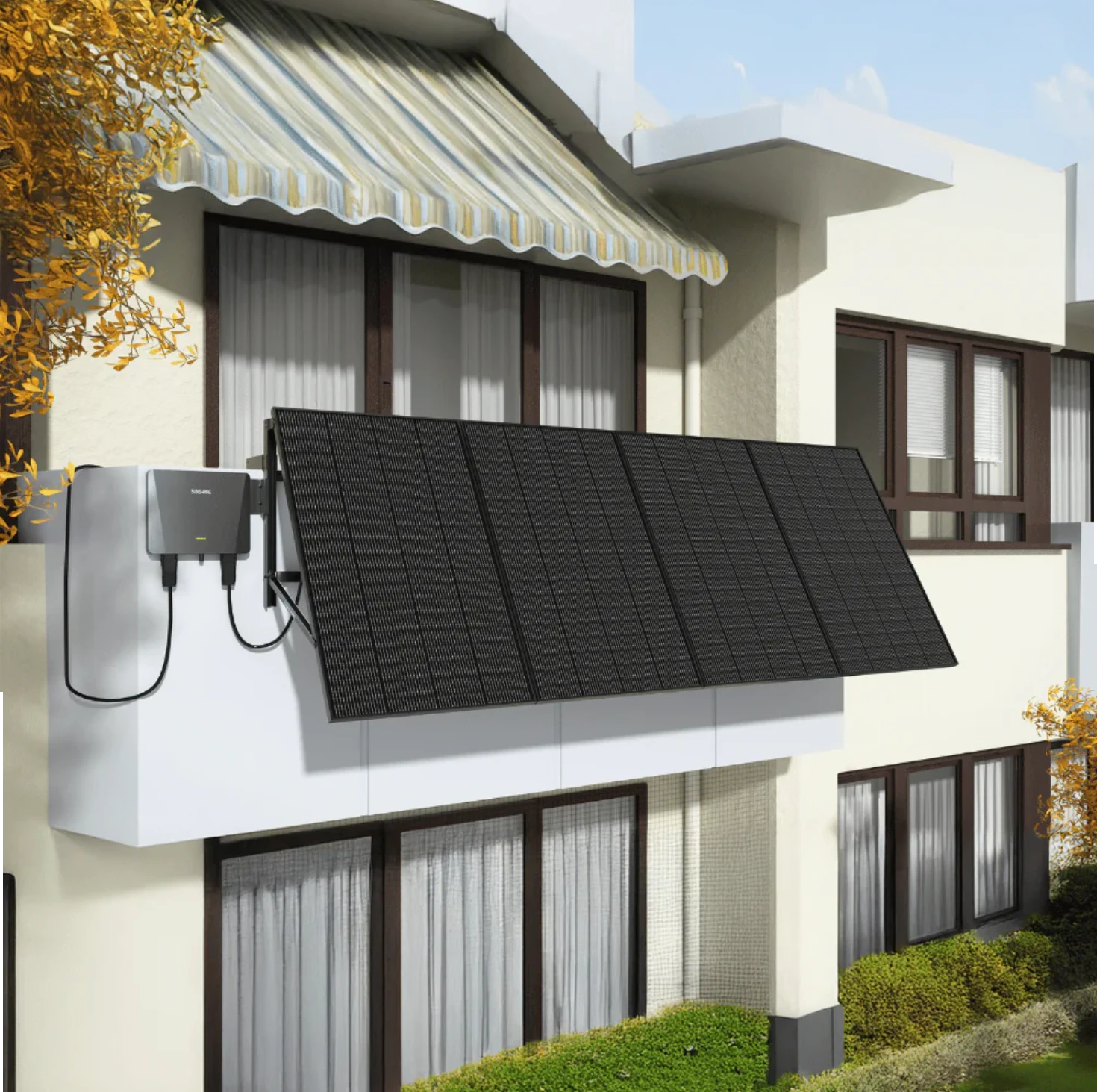 Sunshare Balkonkraftwerk für Beton- oder Mauerbalkon 200-1200W