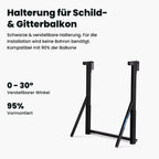 Halterung für Schild& Gitterbalkon 