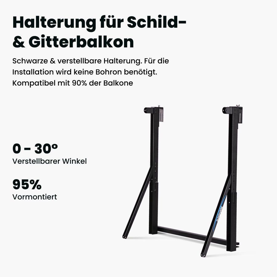 Halterung für Schild& Gitterbalkon 