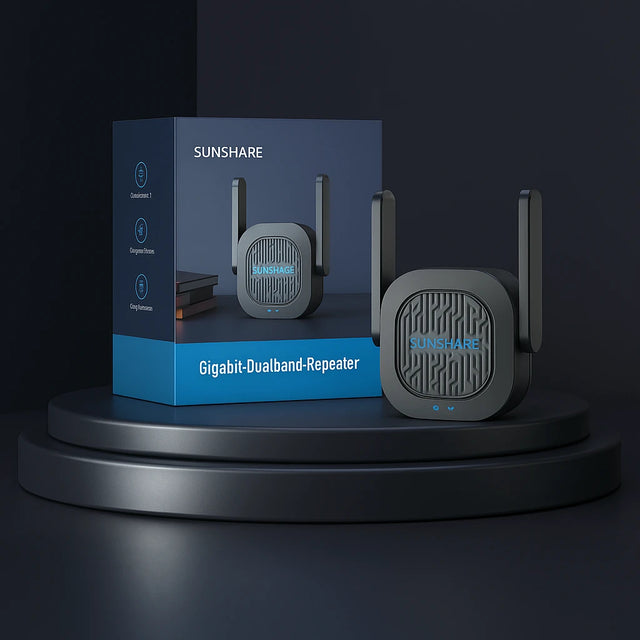 Sunshare Repeater Gigabit-Dualband schwarz
