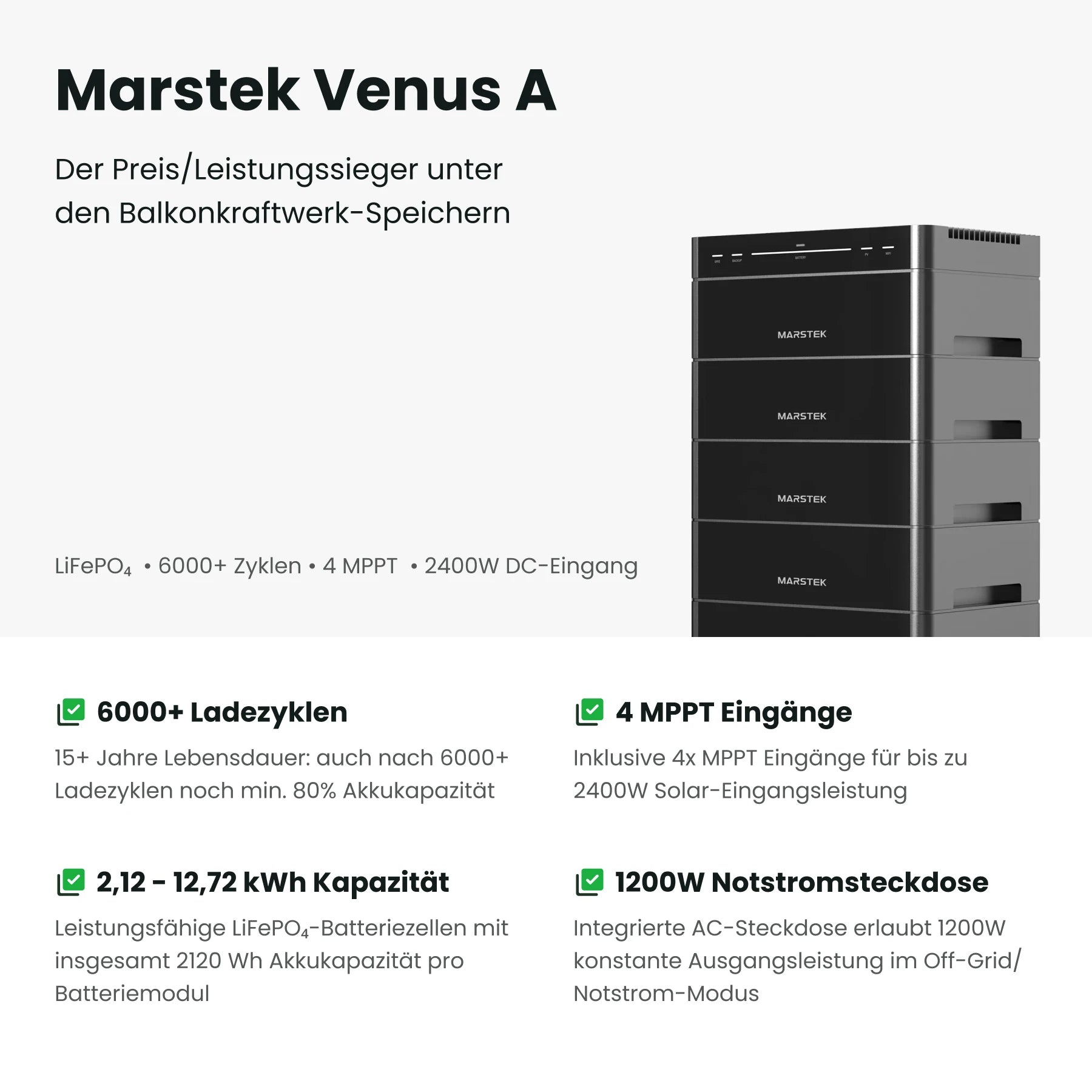 Marstek Venus A - 2,12 kWh Erweiterungsbatterie